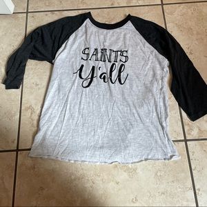 saints y’all baseball tee